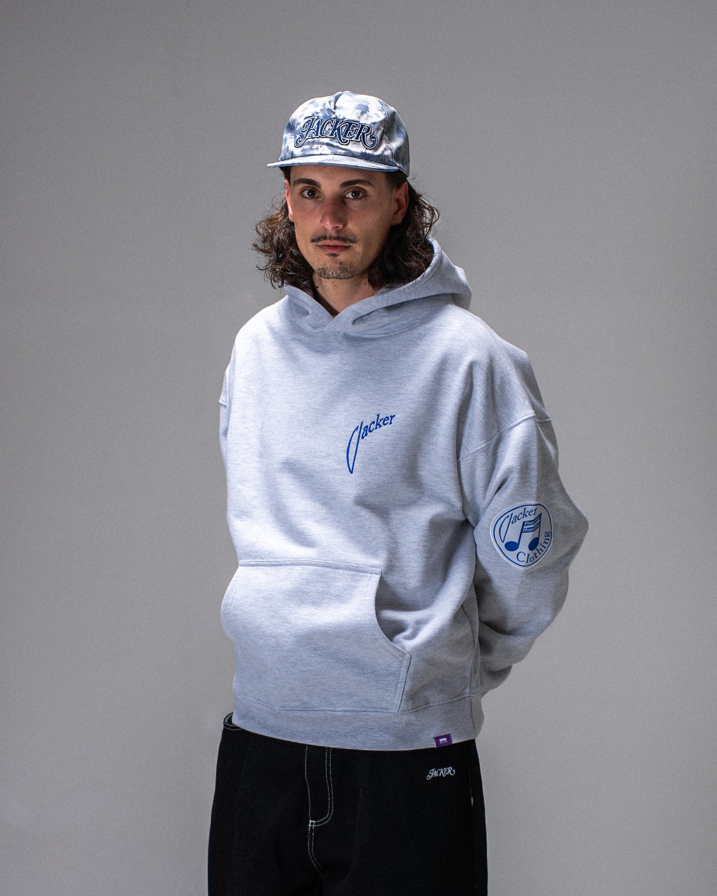 RECORDS HOODIE HEATHER GREY