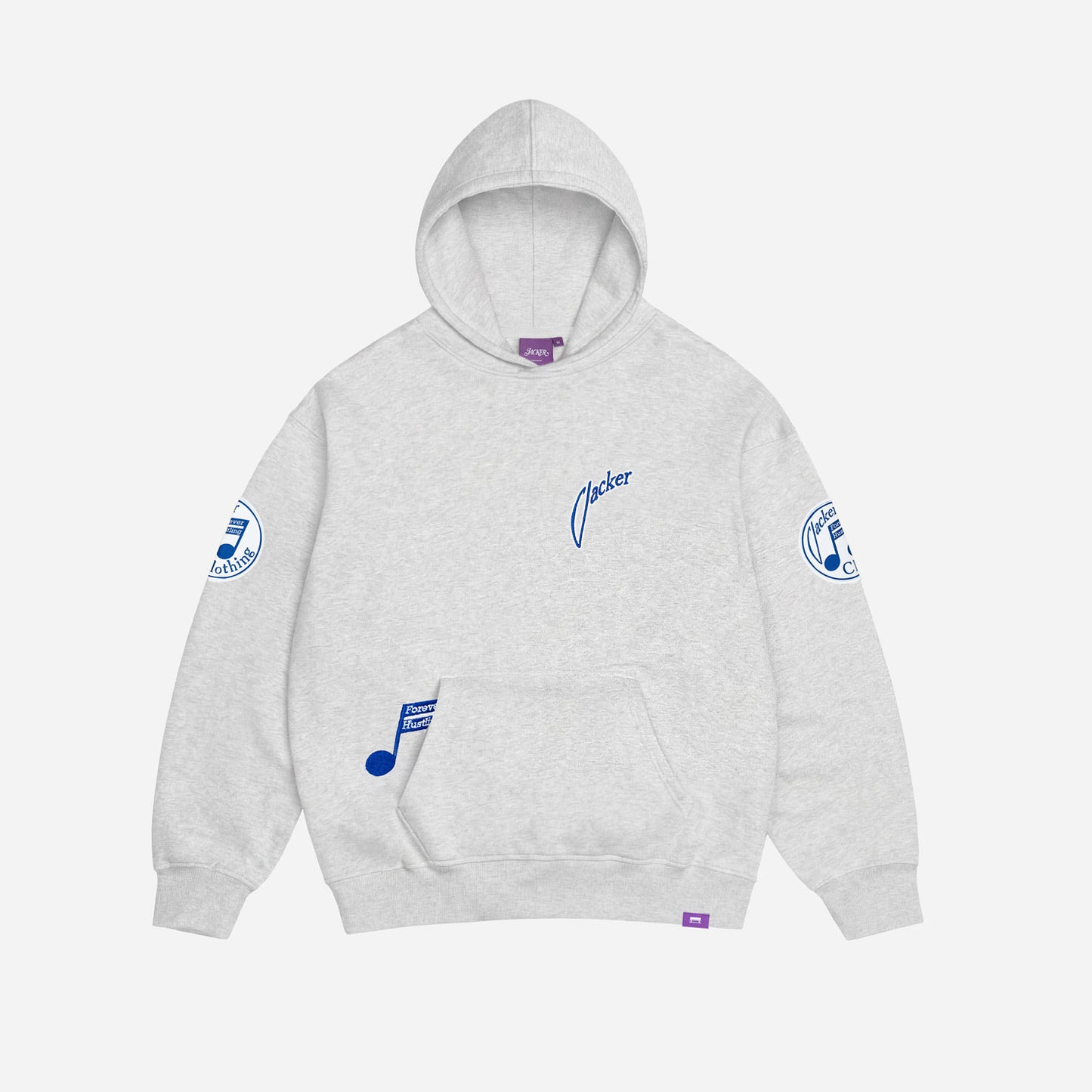 RECORDS HOODIE HEATHER GREY