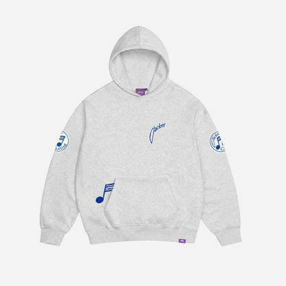 RECORDS HOODIE HEATHER GREY