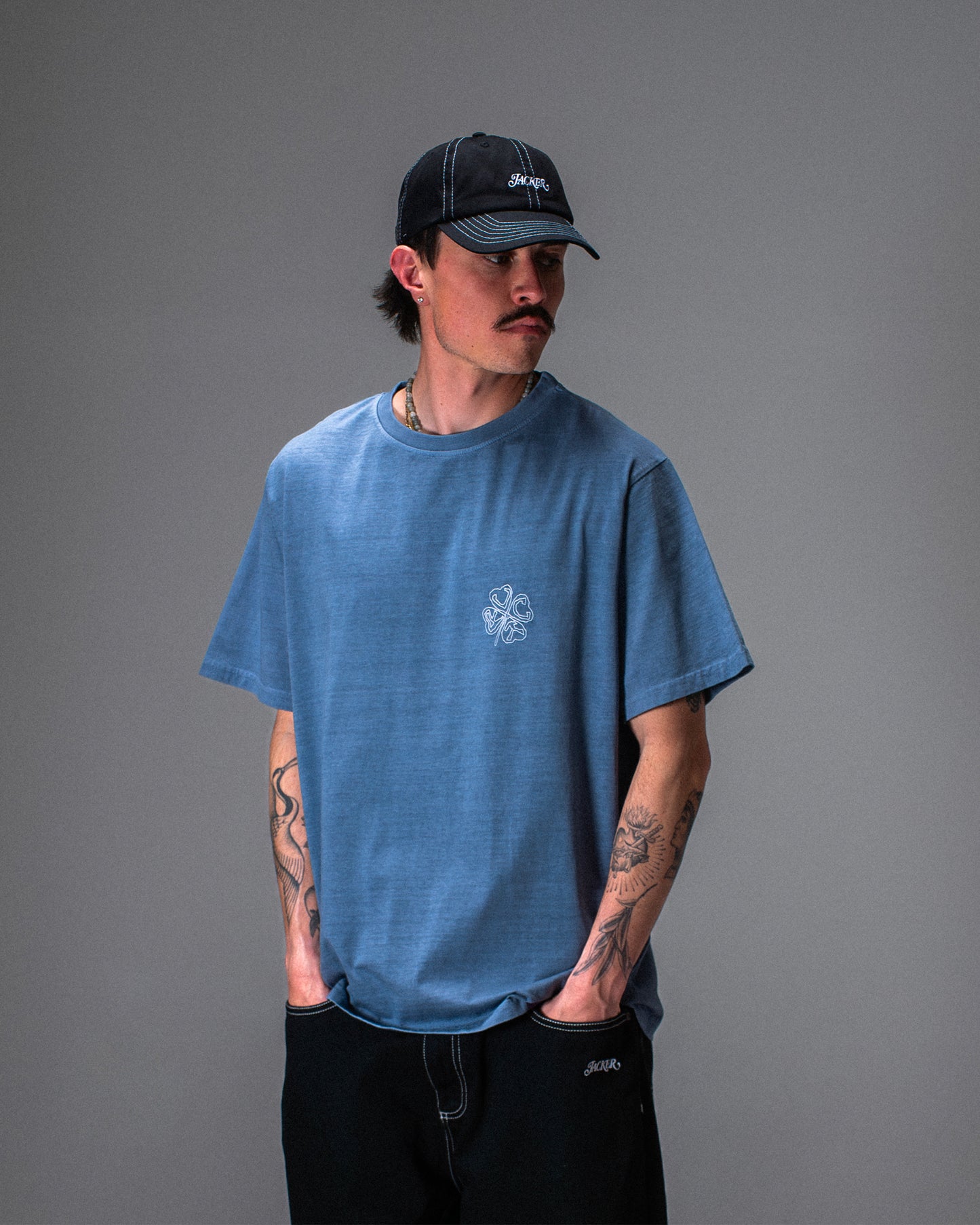 RED CLOVER T-SHIRT BLUE