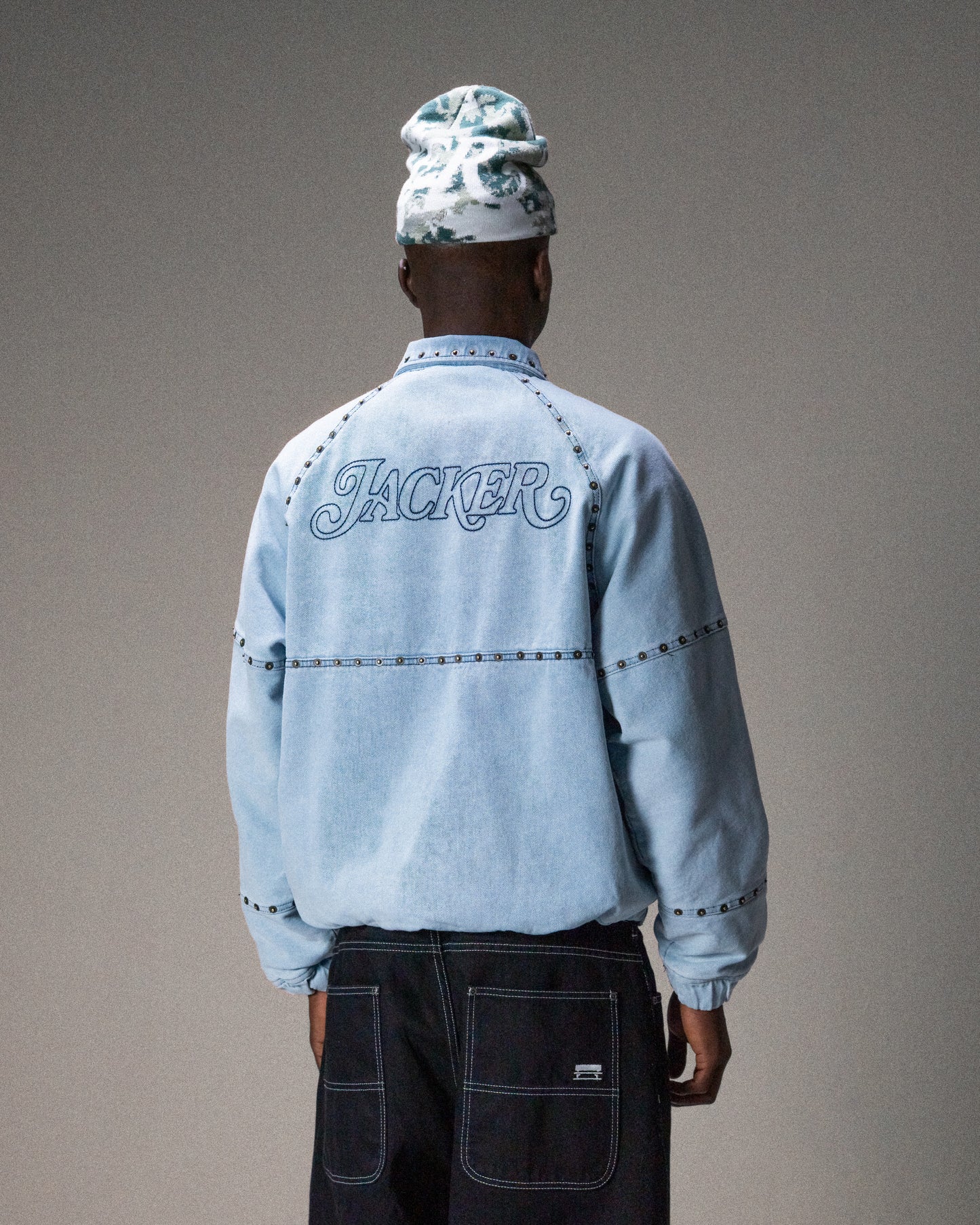 RIVET DENIM JACKET BLUE