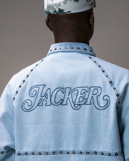 RIVET DENIM JACKET BLUE