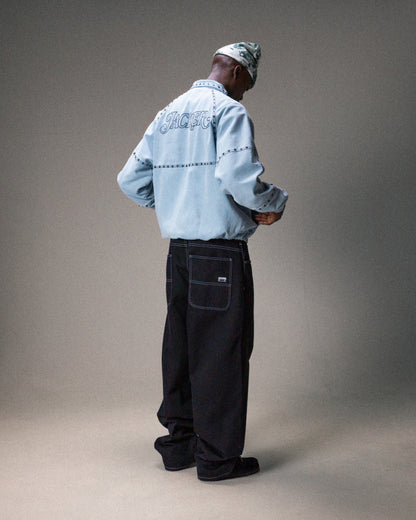 RIVET DENIM JACKET BLUE
