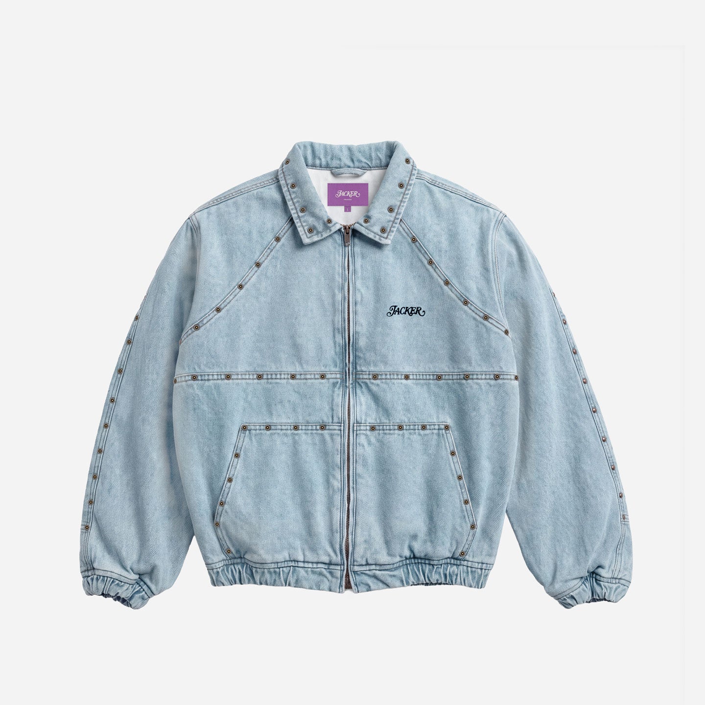 RIVET DENIM JACKET BLUE