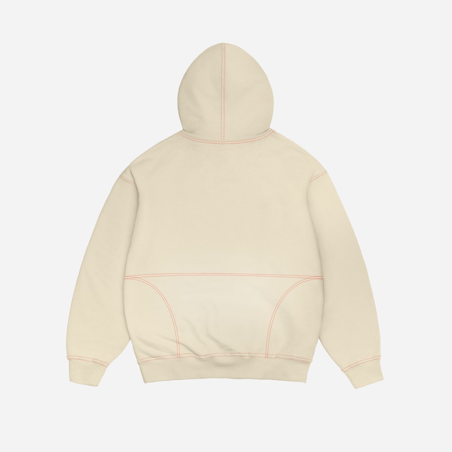 ROUGH GARMENT DYED PREMIUM HOODIE ZIP - BEIGE