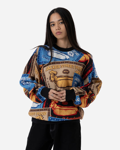 HOT DOGGY KNIT CREWNECK - AOP