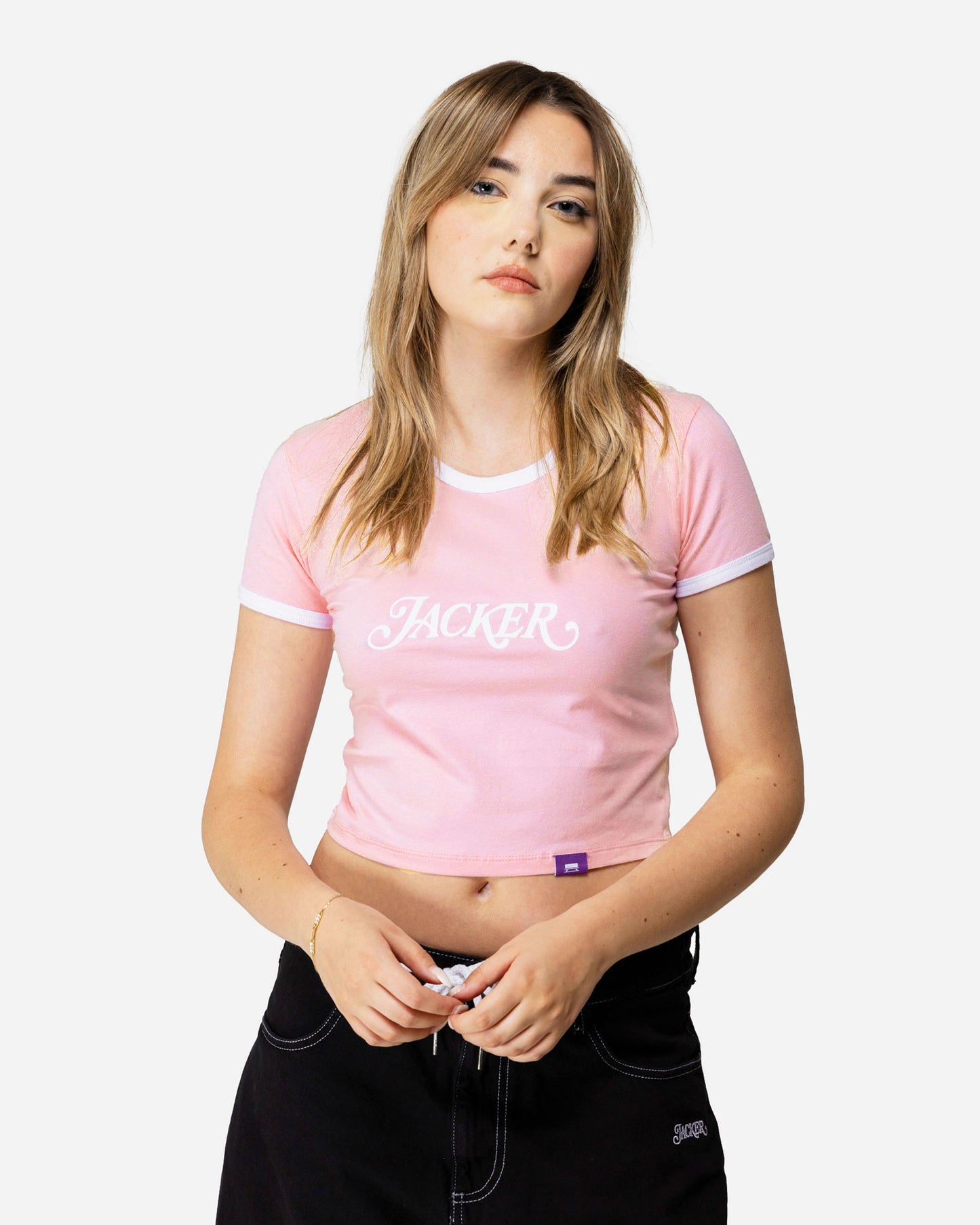 CAMISETA CORTA CLÁSICA - ROSA