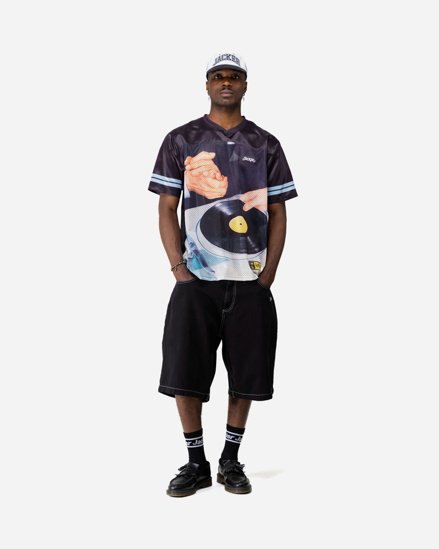 V-MEAL JERSEY - SCHWARZ