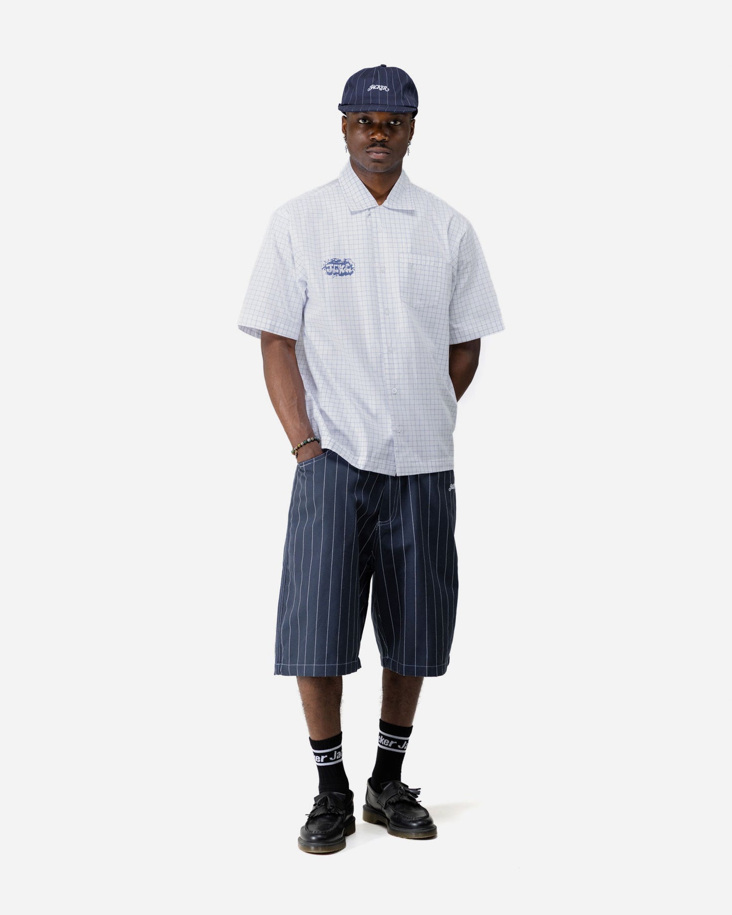 LOOSE FIT GESTREIFTE SHORTS - RAW