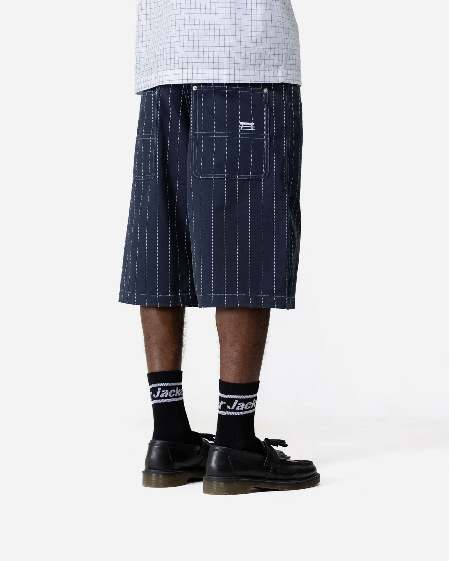 LOOSE FIT GESTREIFTE SHORTS - RAW