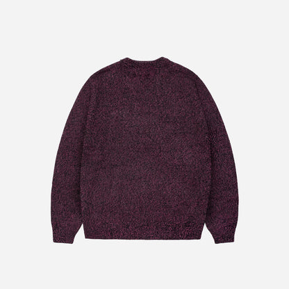 SNUG KNIT CREWNECK - PURPLE