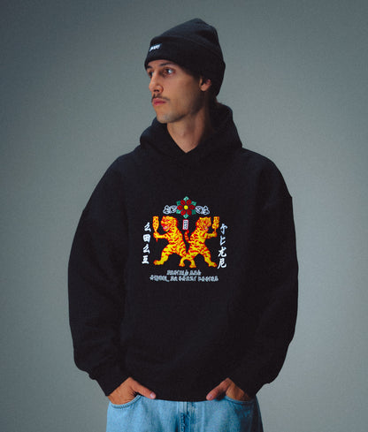 BAIJU EMBRODERY HOODIE - BLACK