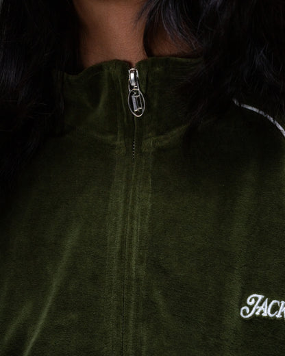 VELVET TRACK JACKET GREEN