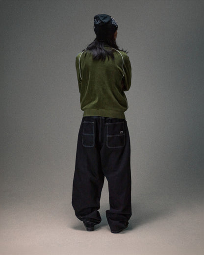 VELVET TRACK JACKET GREEN