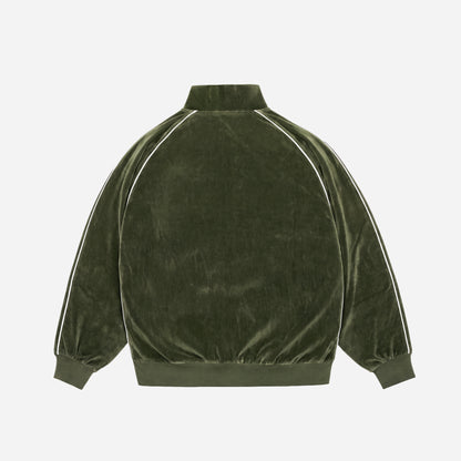 VELVET TRACK JACKET GREEN