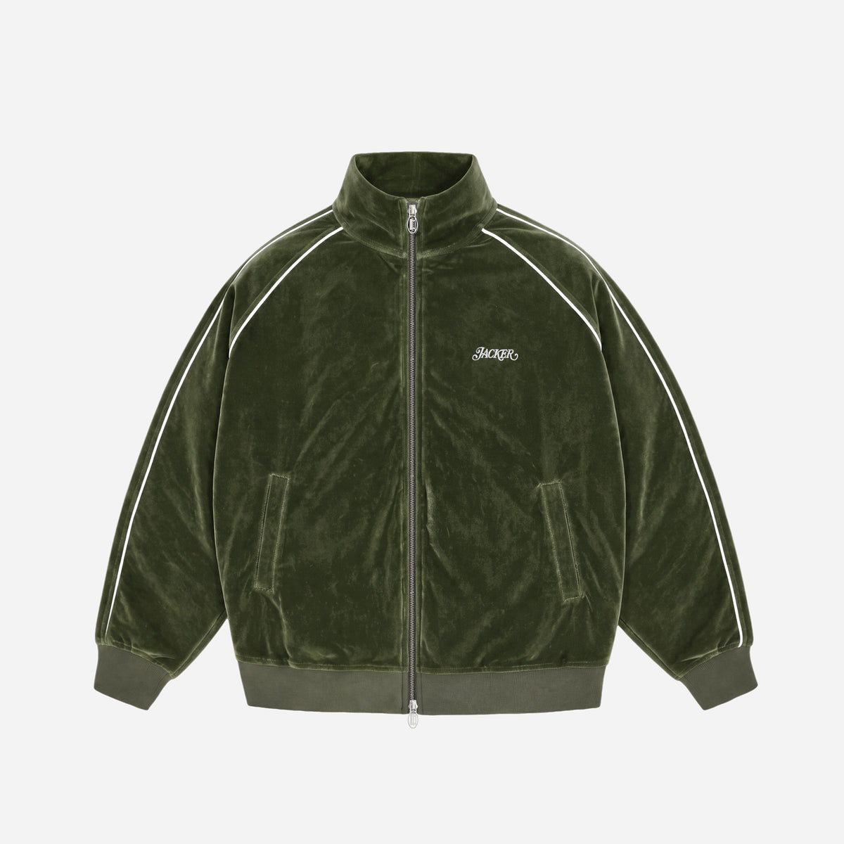 VELVET TRACK JACKET GREEN