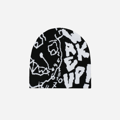 WAKE UP ! BEANIE - BLACK