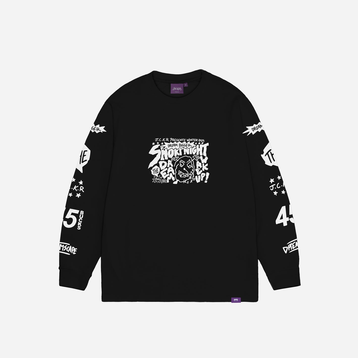 WAKE UP ! LONG SLEEVES - BLACK