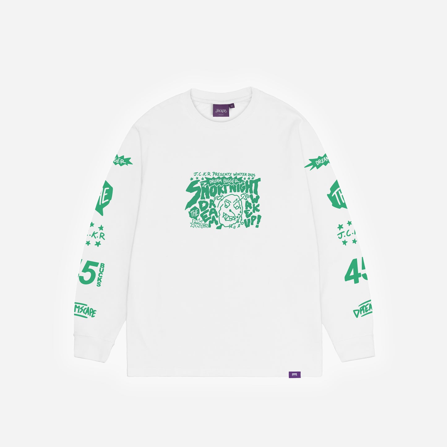 WAKE UP ! LONG SLEEVES - WHITE