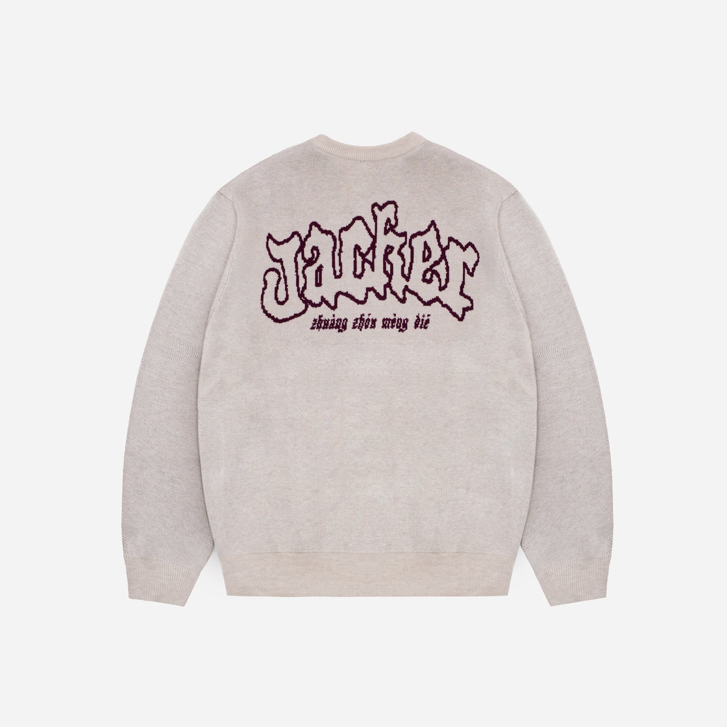 ZHOU KNIT CREWNECK - BEIGE