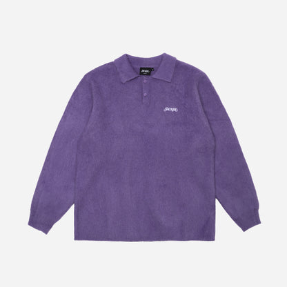 POLO CLASSICA IN MOHAIR - VIOLA