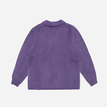 POLO CLASSICA IN MOHAIR - VIOLA
