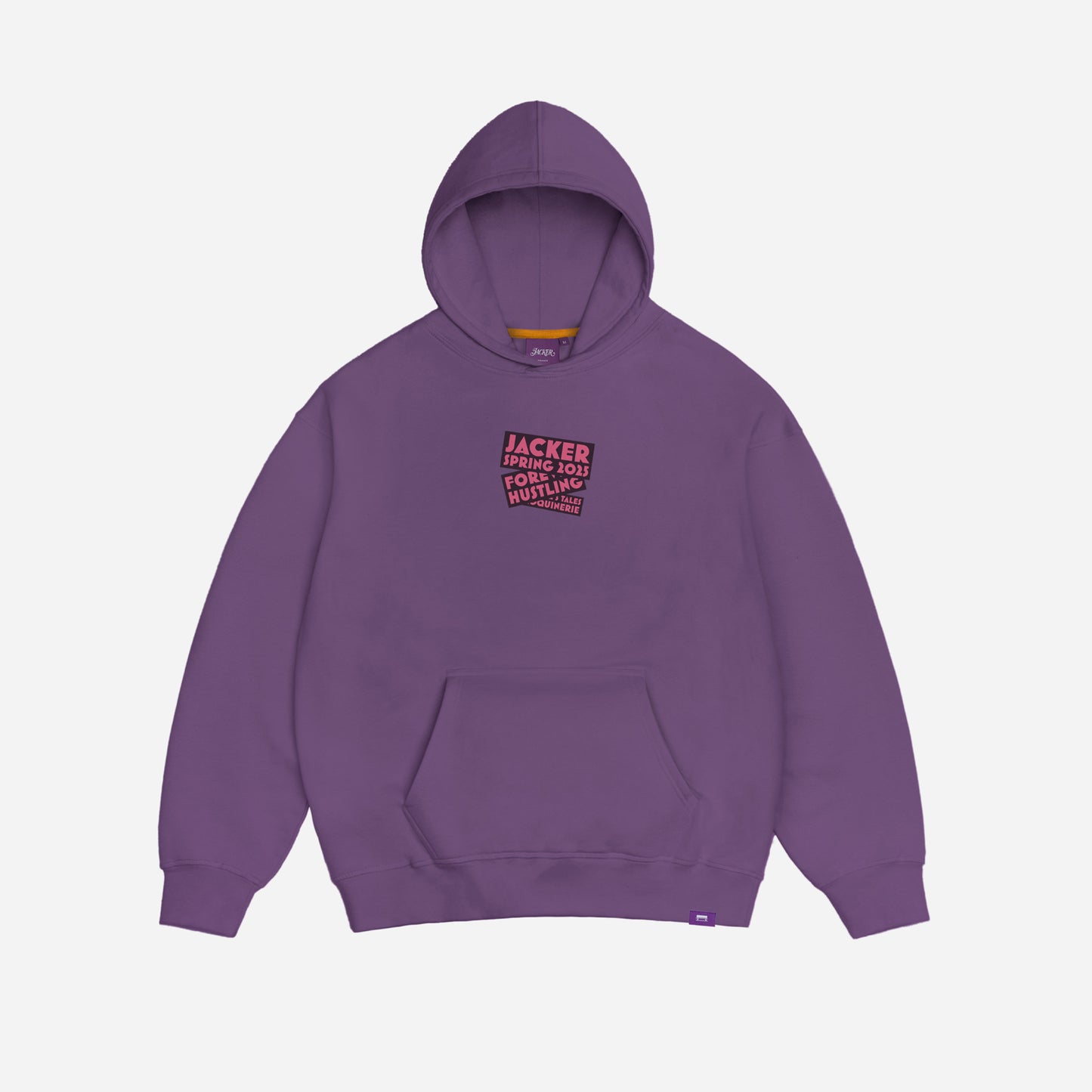 SUDADERA CON CAPUCHA BOLSO DE MARROQUIN - MORADO