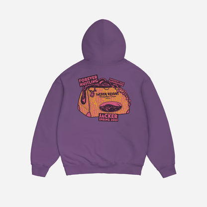 SUDADERA CON CAPUCHA BOLSO DE MARROQUIN - MORADO