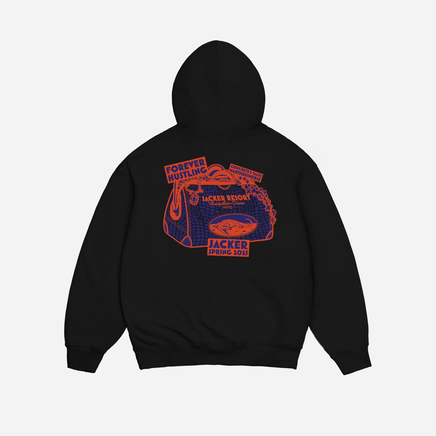 Maroquin Bag Hoodie - Black