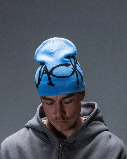 Bonnet Jacker jacquard Knight Writer bleu — produit porté