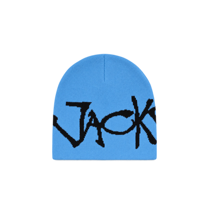 Bonnet Jacker jacquard Knight Writer bleu — vue de face