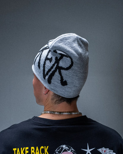 Bonnet Jacker jacquard Knight Writer gris — produit porté de dos