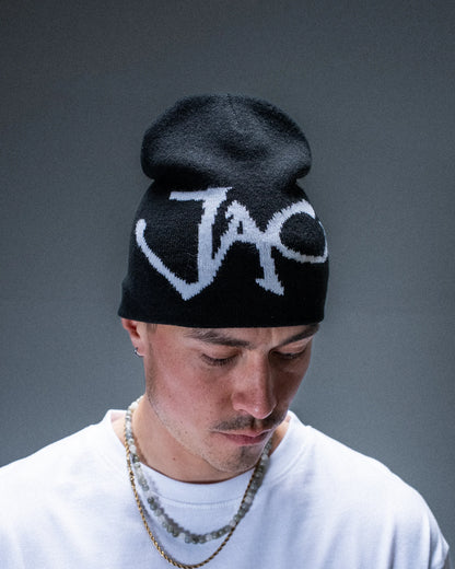 Bonnet Jacker jacquard Knight Writer noir — produit porté
