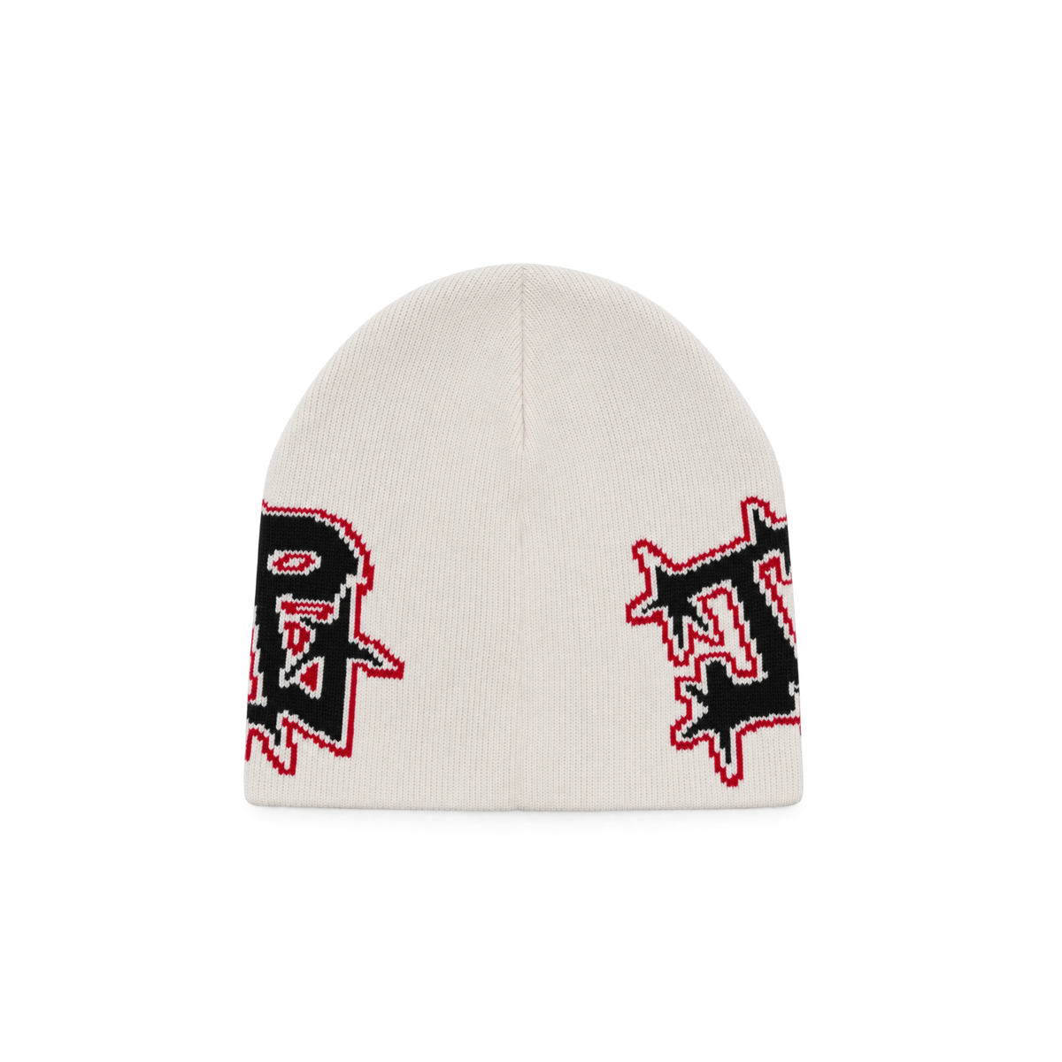 Bonnet Jacker jacquard Take Back Control blanc — vue de dos