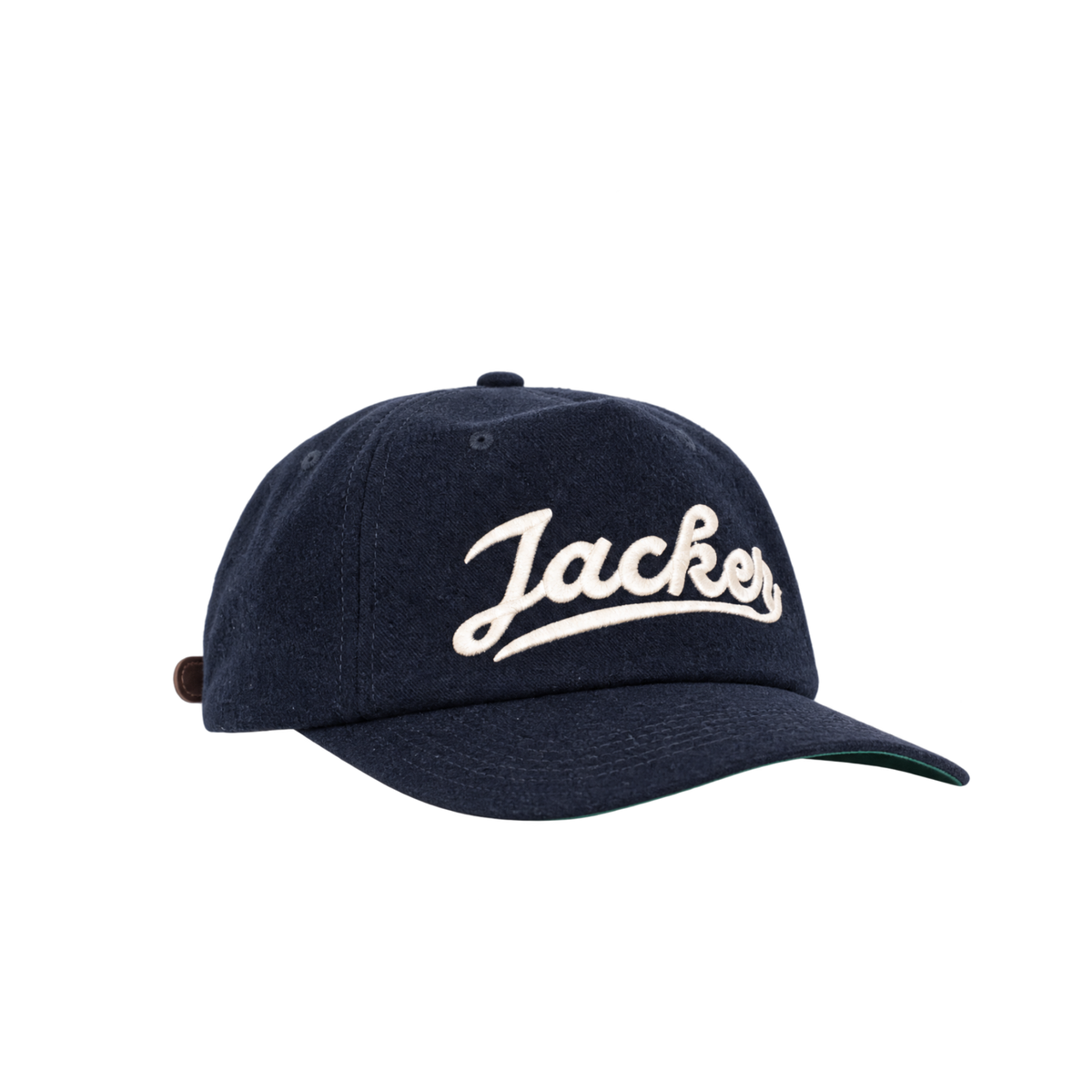 Casquette Jacker snapback MOF Wool bleu marine — vue de face