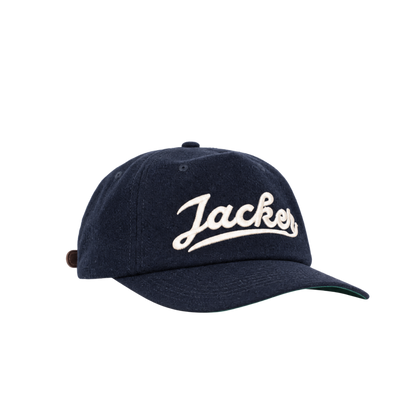 Casquette Jacker snapback MOF Wool bleu marine — vue de face