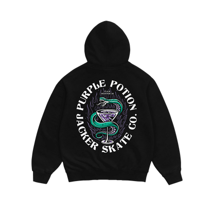 Sweat à capuche Jacker Purple Potion Light noir — vue de dos