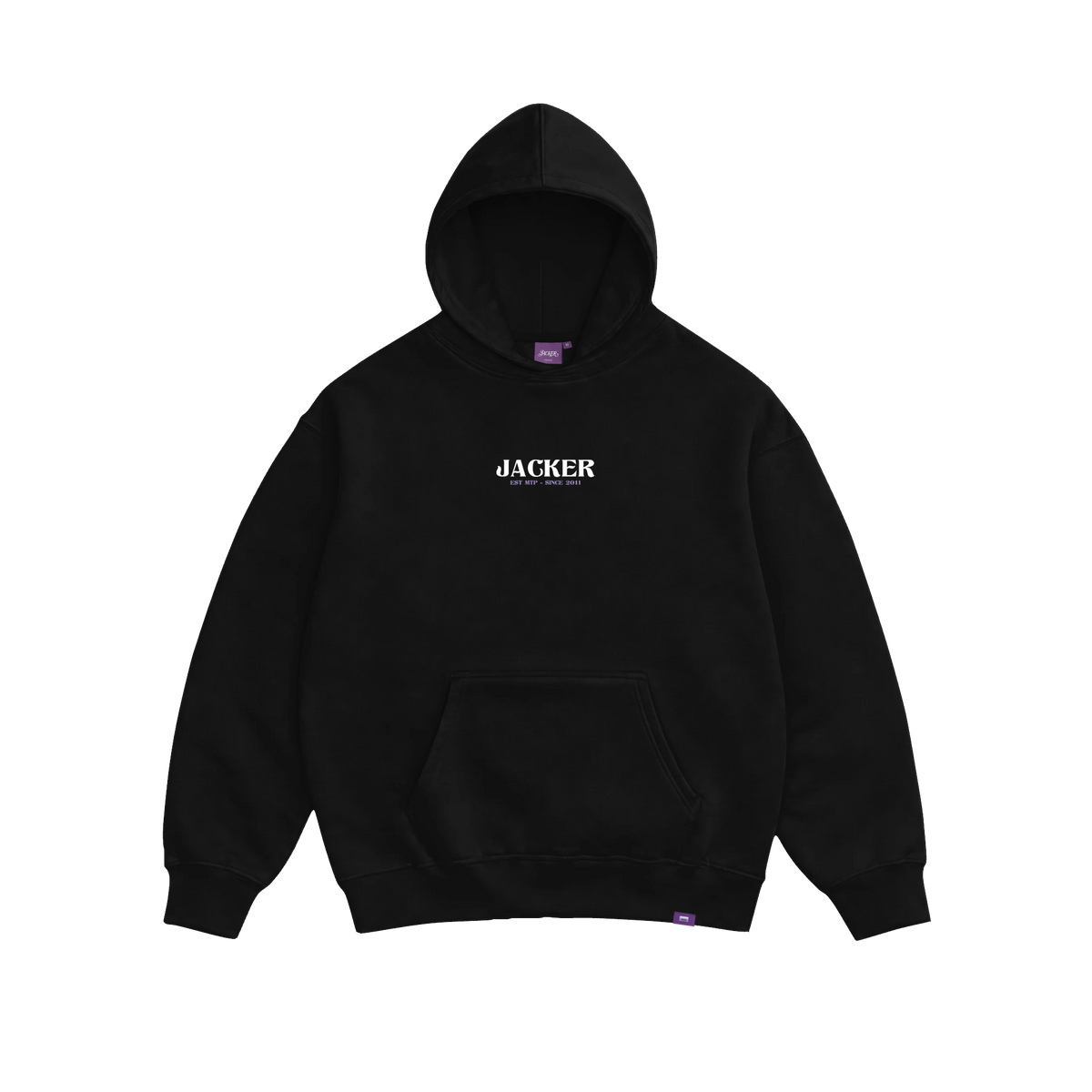 Sweat à capuche Jacker Purple Potion Light noir — vue de face