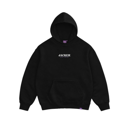 Sweat à capuche Jacker Purple Potion Light noir — vue de face