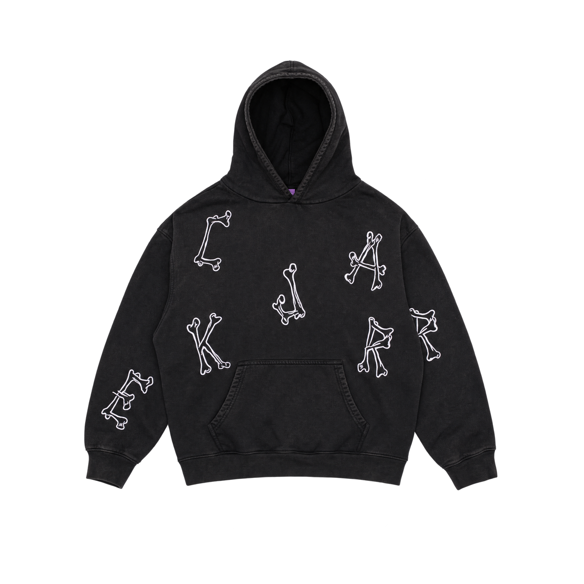 Sweat à capuche Jacker Reckless noir — vue de face