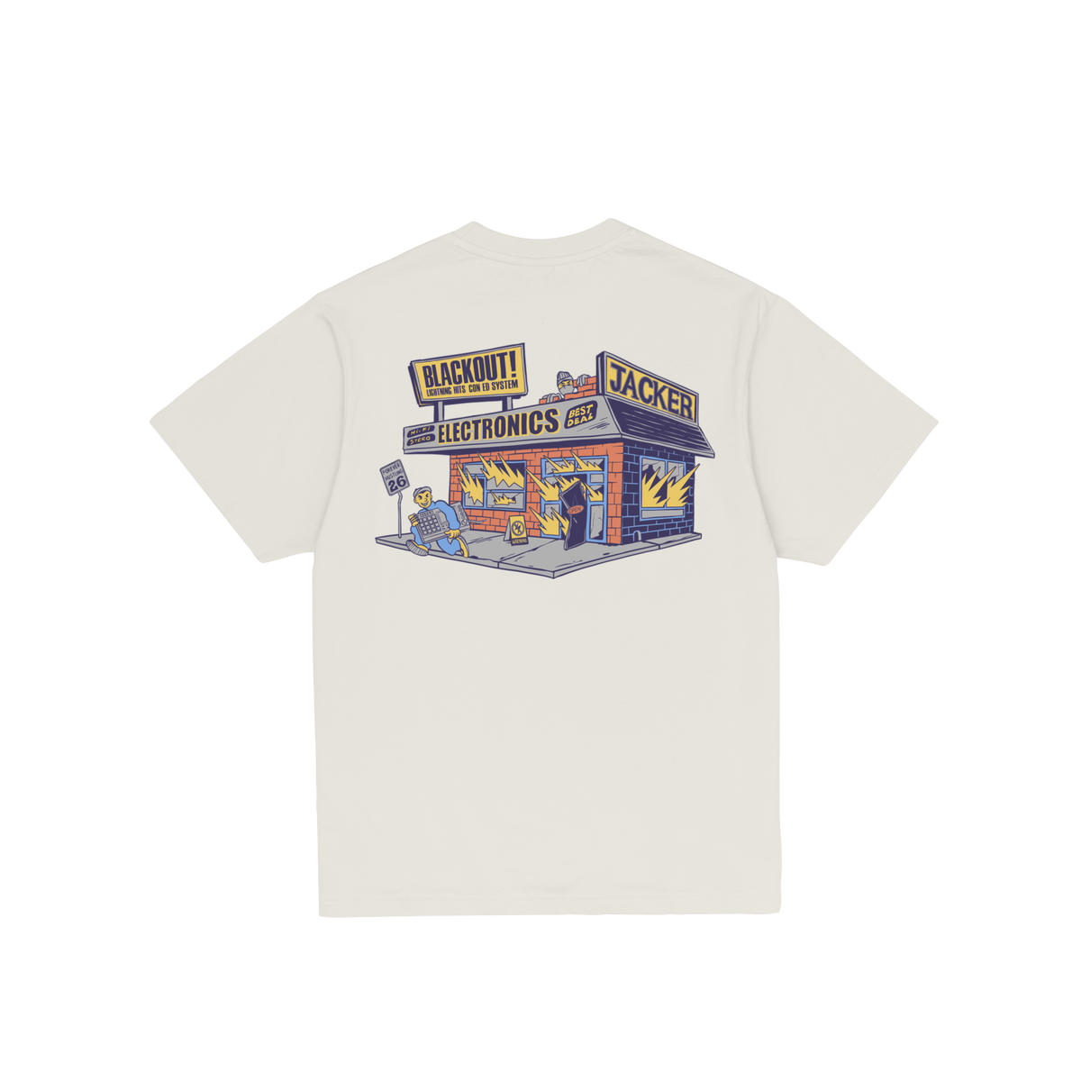 T-shirt Jacker Blackout beige — vue de dos
