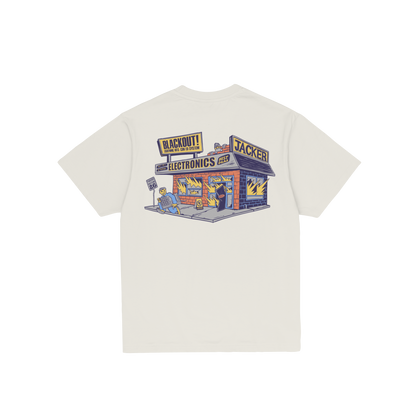 T-shirt Jacker Blackout beige — vue de dos