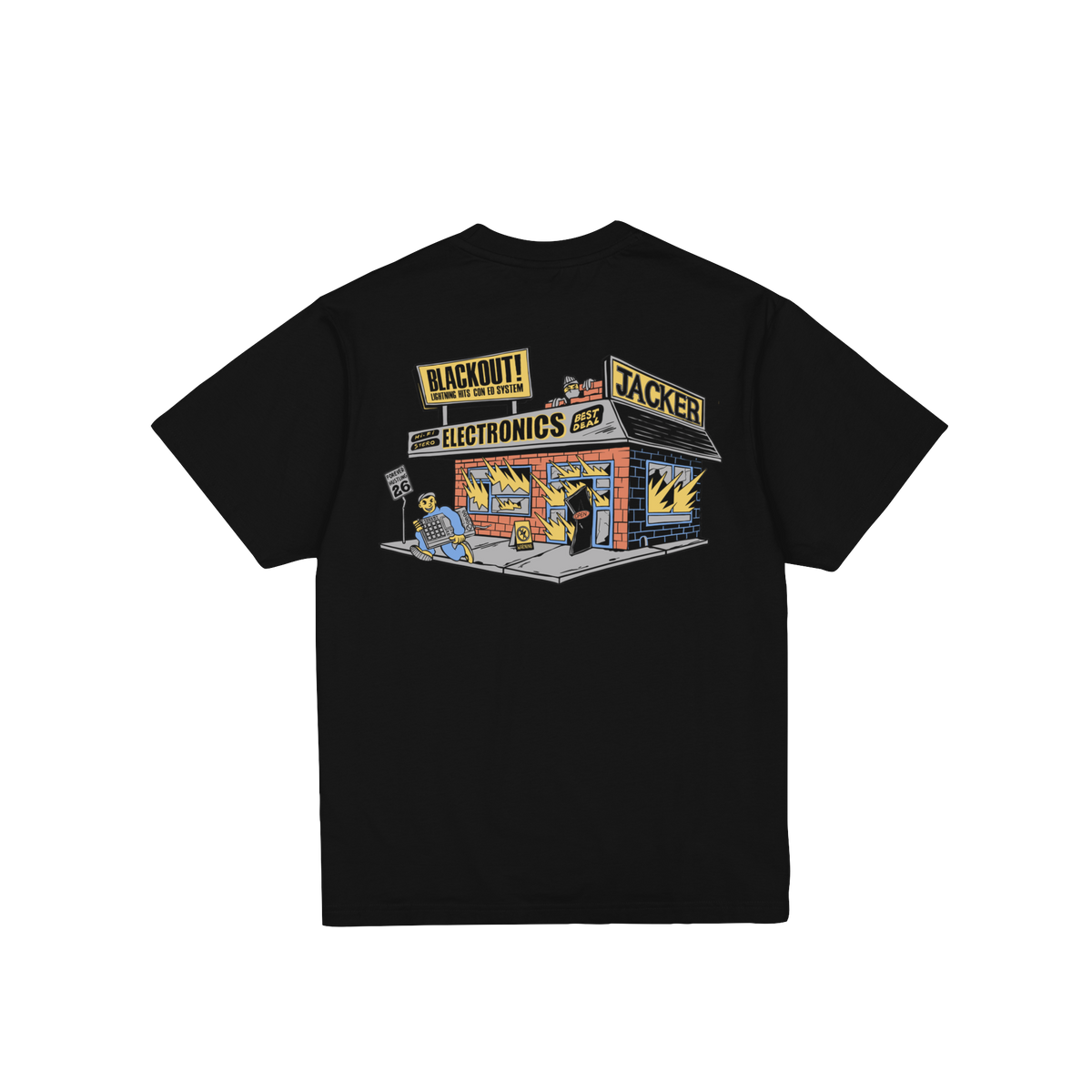 T-shirt Jacker Blackout noir — vue de dos