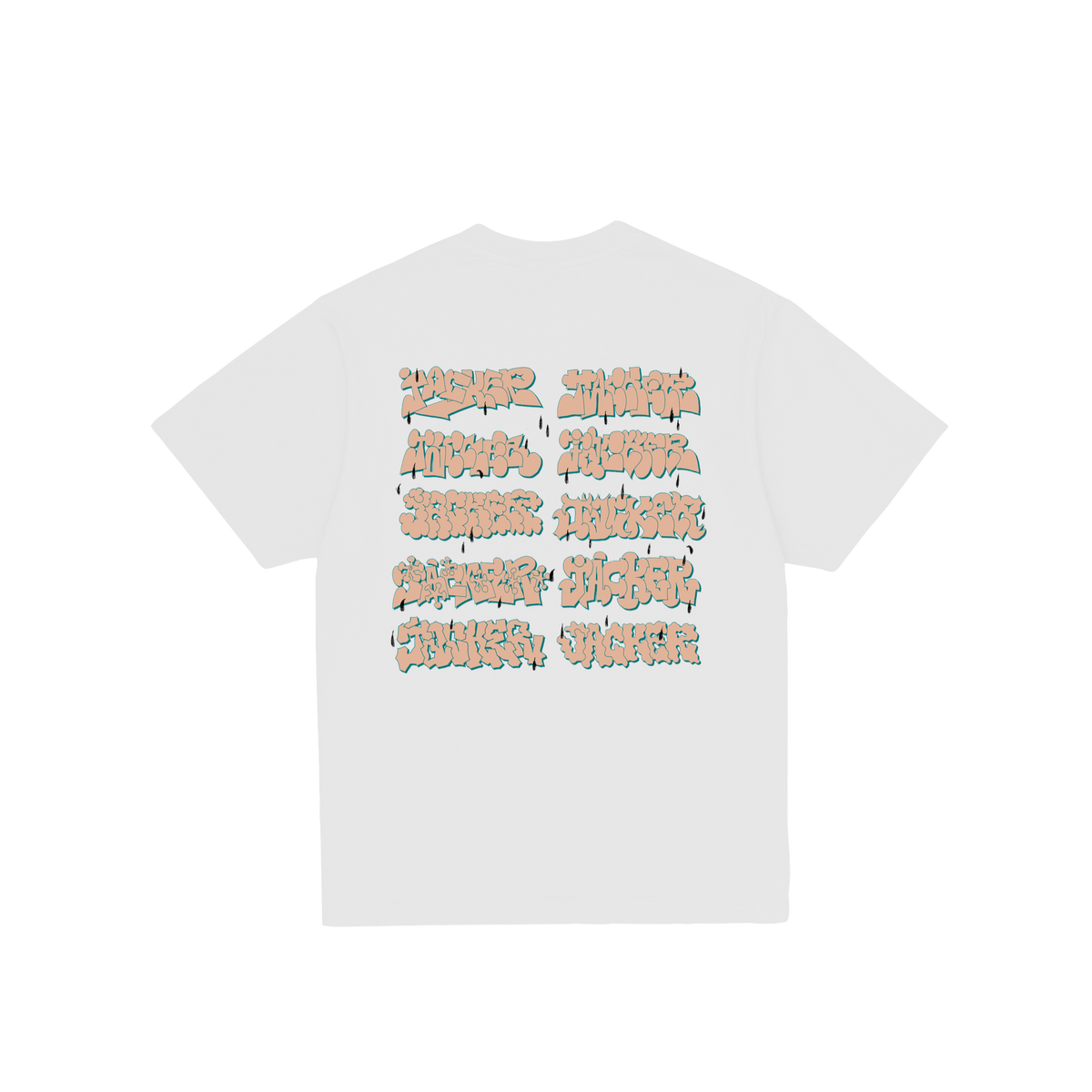 T-shirt Jacker Freehand blanc — vue de dos
