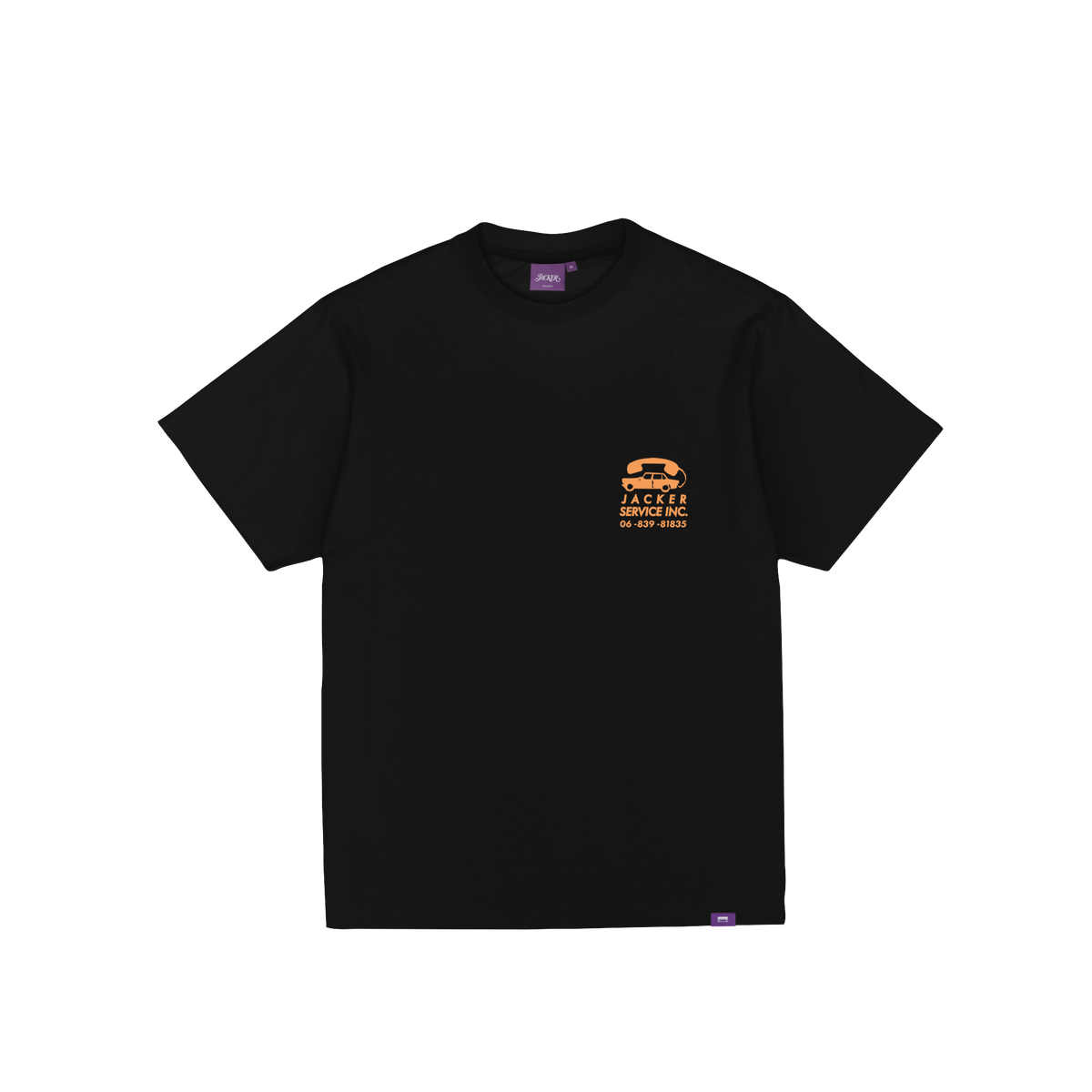 T-shirt Jacker Service noir — vue de face