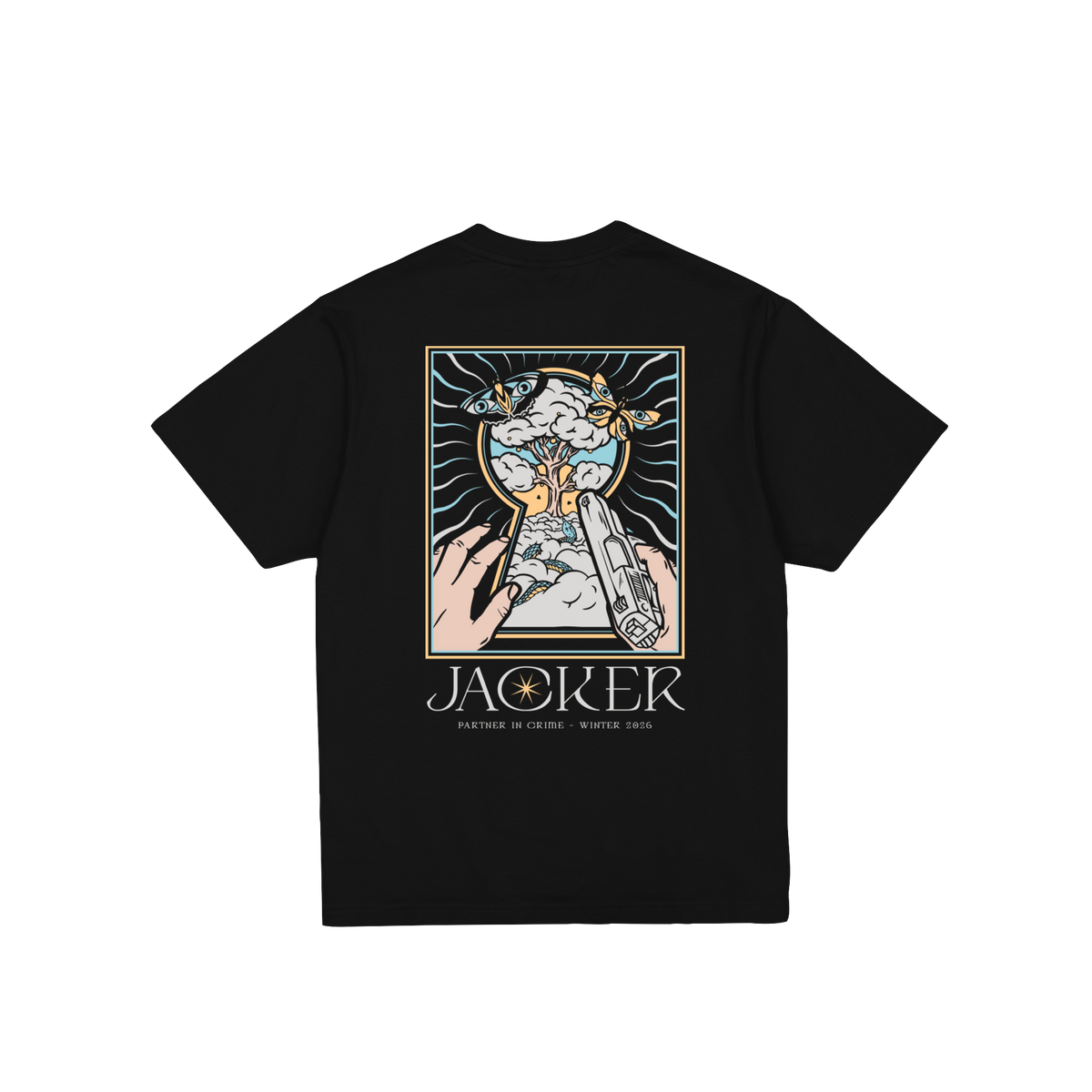 T-shirt Jacker Paradise noir — vue de dos