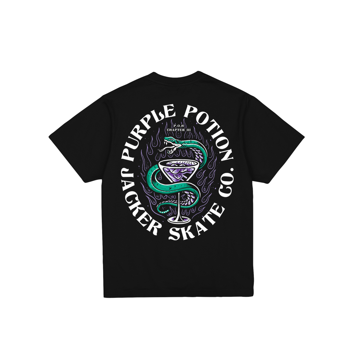 T-shirt Jacker Purple Potion noir — vue de dos