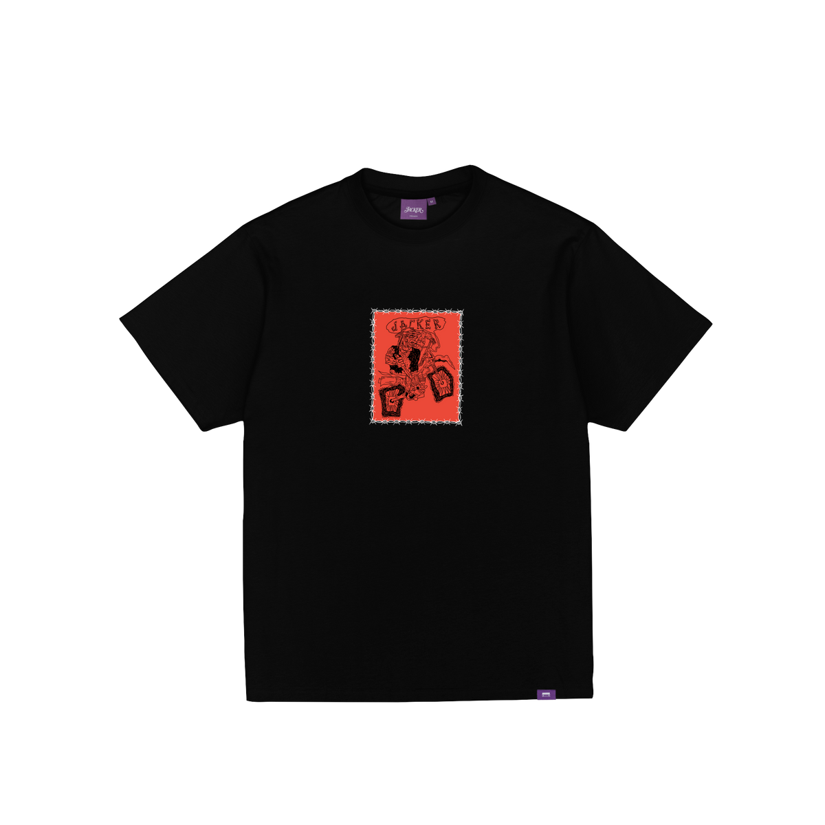 T-shirt Jacker Reckless Frame noir — vue de face