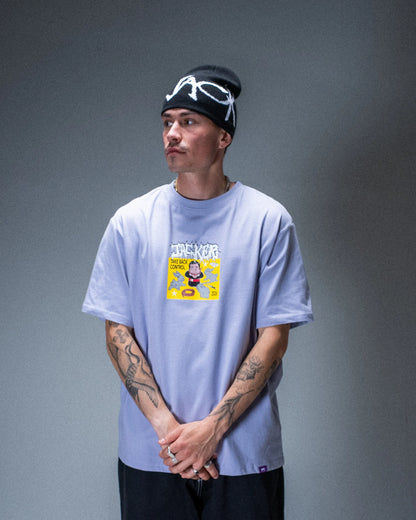 T-shirt Jacker Take Back Control violet — produit porté