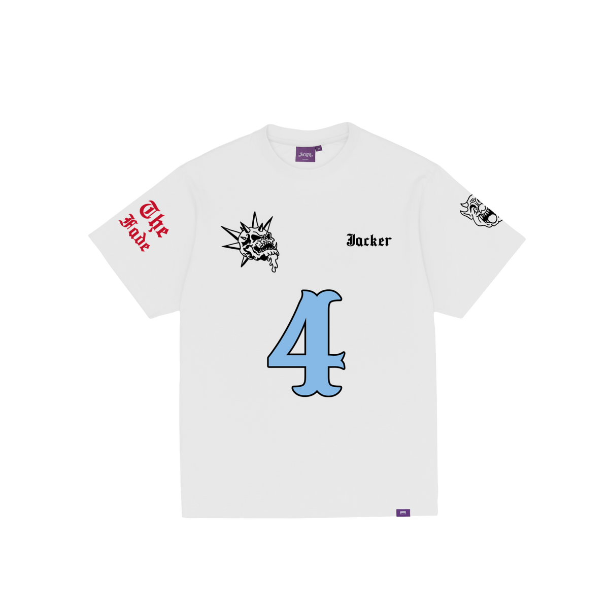 T-shirt Jacker Wild Wheelers blanc — vue de face